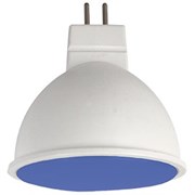 Ecola MR16   LED color  7,0W  220V GU5.3 Blue Синий матовая 47х50 M2TB70ELC