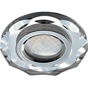 Ecola MR16 DL1653 GU5.3 Glass Стекло Круг с вогнутыми гранями Хром / Хром 25x90 (кd74) FC1653EFF