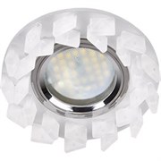 Ecola MR16 DL1661 GU5.3 Glass Стекло Круг с крупными  матовыми стразами Елочка/фон мат./центр.часть хром 42x95 FN16RNECB