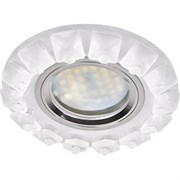 Ecola MR16 DL1661 GU5.3 Glass Стекло Круг с крупными матовыми стразами Конус/фон мат./центр.часть хром 38x95 FN16RGECB