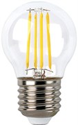 Ecola globe   LED Premium  6,0W G45 220V E27 2700K 360° filament прозр. нитевидный шар (Ra 80, 100 Lm/W, КП=0) 68х45 N7PW60ELC