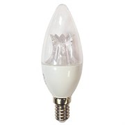 Ecola candle   LED Premium  8,0W 220V  E14 6000K прозрачная свеча  с линзой (композит) 105x37 C4QD80ELC