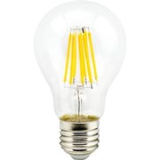 Ecola classic   LED Premium 10,0W A60 220-240V E27 2700K 360° filament прозр. нитевидная (Ra 80, 100 Lm/W, КП=0) 105x60 N7LW10ELC