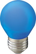 Ecola globe   LED color  2,0W G45 220V E27 Blue шар Синий матовая колба 70x45 K7CB20ELB