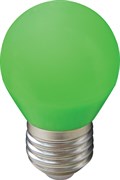 Ecola globe   LED color  2,0W G45 220V E27 Green шар Зеленый матовая колба 70x45 K7CG20ELB