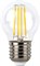 Ecola globe   LED Premium  6,0W G45 220V E27 2700K 360° filament прозр. нитевидный шар (Ra 80, 100 Lm/W, КП=0) 68х45 N7PW60ELC - фото 12041