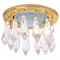Ecola MR16 CR1003 GU5.3 Glass Стекло Круг с продолговатыми хруст. на коротком подвесе Прозрачный / Золото 84x76 FZ16RVECB - фото 4417