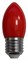 Ecola candle   LED color  2,0W 220V E27 Red свеча Красная матовая колба 82x37 C7TR20ELY - фото 9794