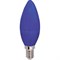 Ecola candle   LED color  6,0W 220V E14 Blue свеча Синяя матовая колба 103x37 C4TB60ELY - фото 9795